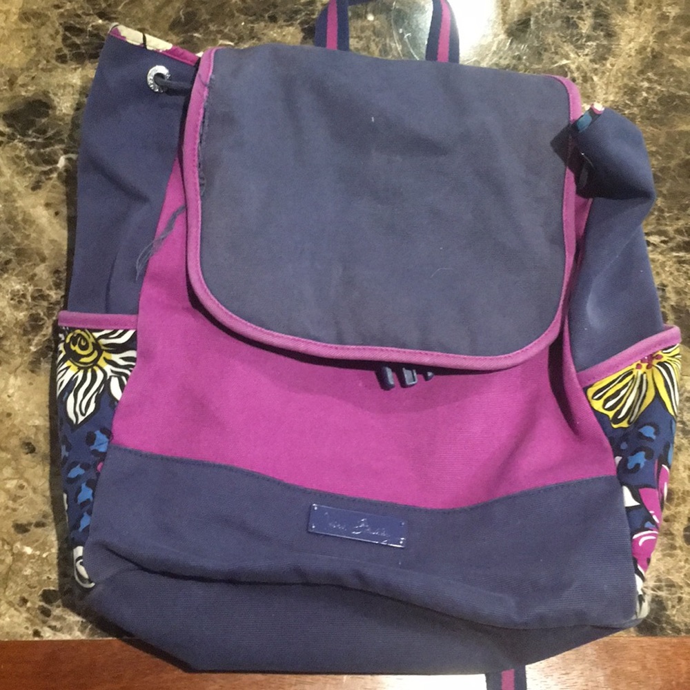 Large Vera Bradley Backpack with a small rip